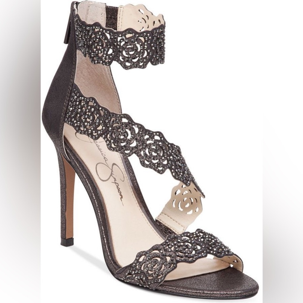 Jessica Simpson Black Lace Heels